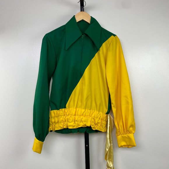 Vintage Other - Vintage 70s Green & Yellow Marching Band Uniform Jacket 100% Polyester